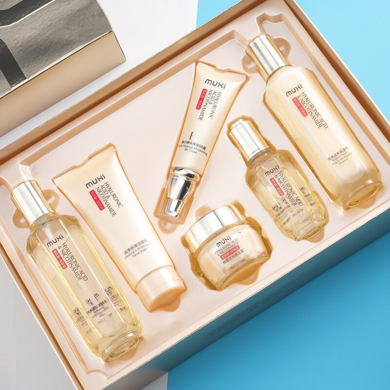 正品红参蜗牛烟酰胺亮肤护肤品套装保湿补水套盒美容院化妆品套装