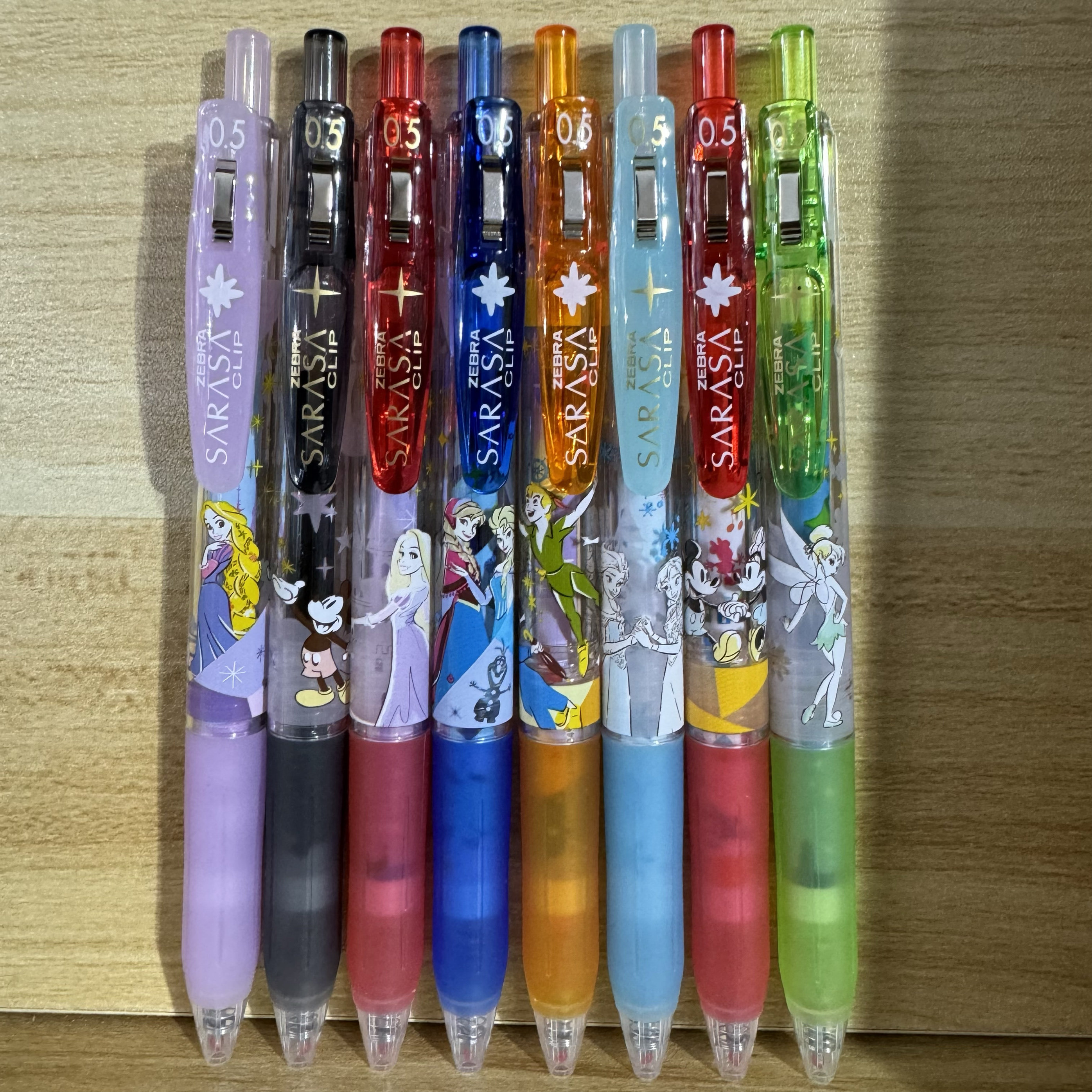 现货日本斑马新款SARASA迪士尼限定公主米奇妮中性笔彩色套装0.5