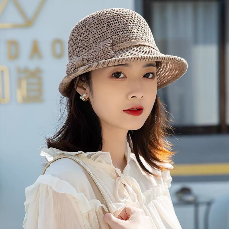 帽子女款夏季遮阳防晒显脸小太阳帽女2024新款时尚洋气百搭渔夫帽