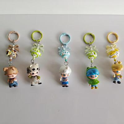 dimoo动物王国系列手机链萌粒包包挂件车载摆件钥匙链可爱公仔