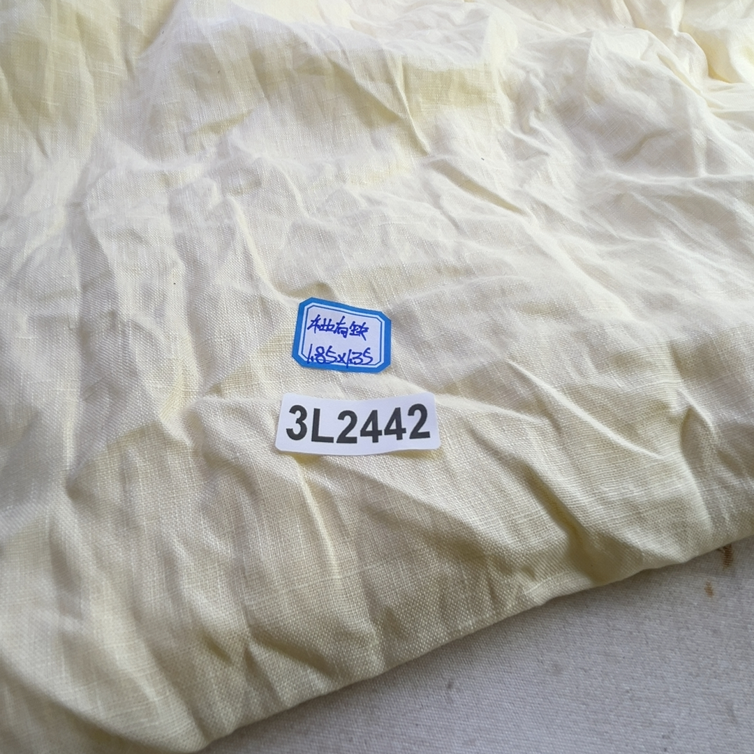 30元包邮3L2442纯棉亚麻面料有缺角1.85×1.35米
