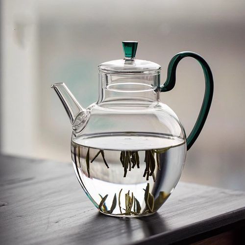 耐热玻璃仿宋执壶绿茶壶大容量茶具套装高硼硅家用茶水分离泡茶壶