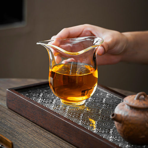 高硼硅玻璃公道杯加厚耐热家用功夫茶具开心公杯分茶器玉素公杯