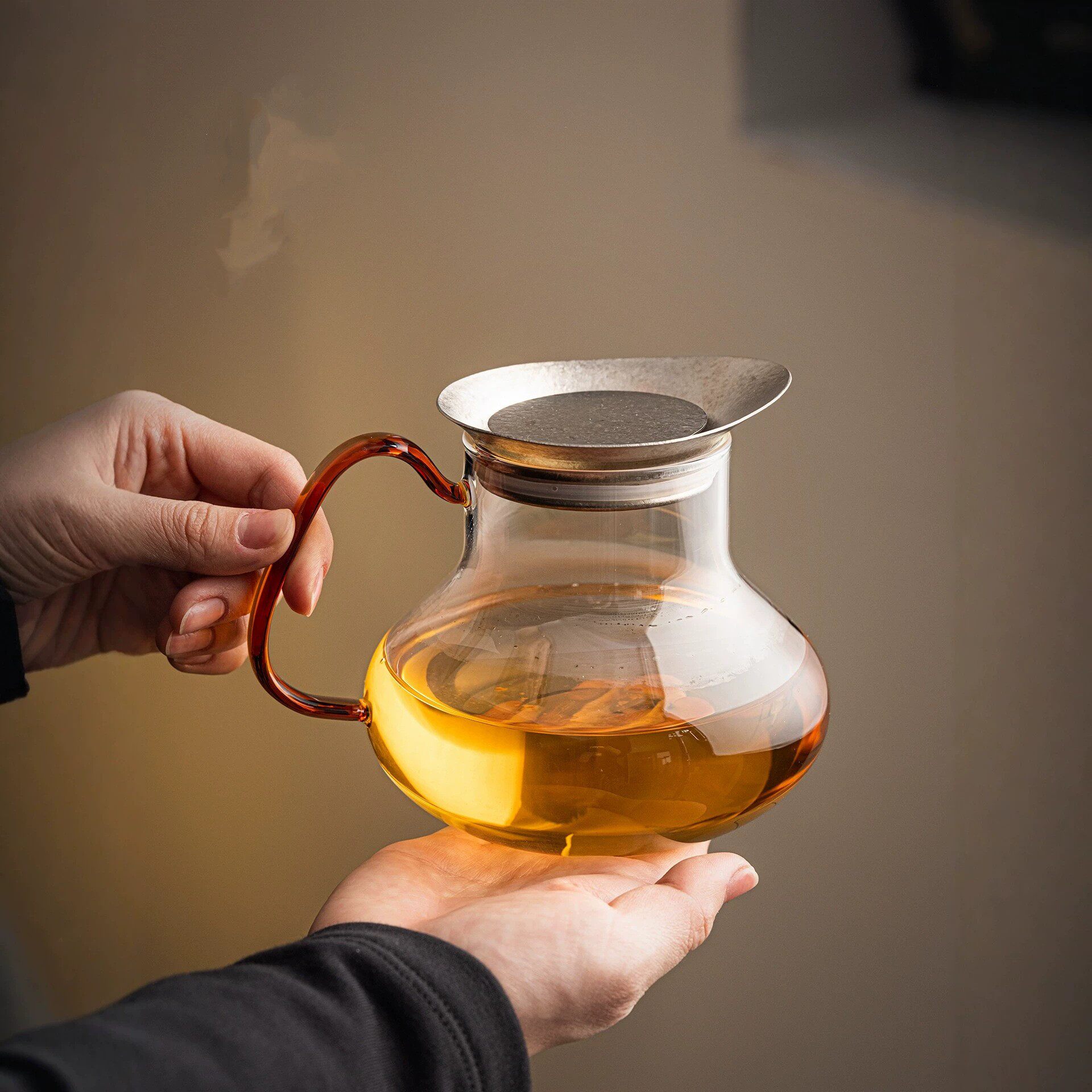 玻璃茶壶纯钛盖家用泡茶壶一体过虑茶水分离钛茶杯养生壶2026新款