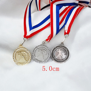 5CM闪避躲避球适合比赛活动颁奖留念金箔奖牌定做定制金属金银铜