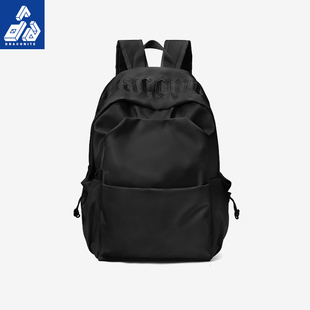 DRACONITE2026新款 黑色大容量双肩包男学生轻便书包电脑背包旅游