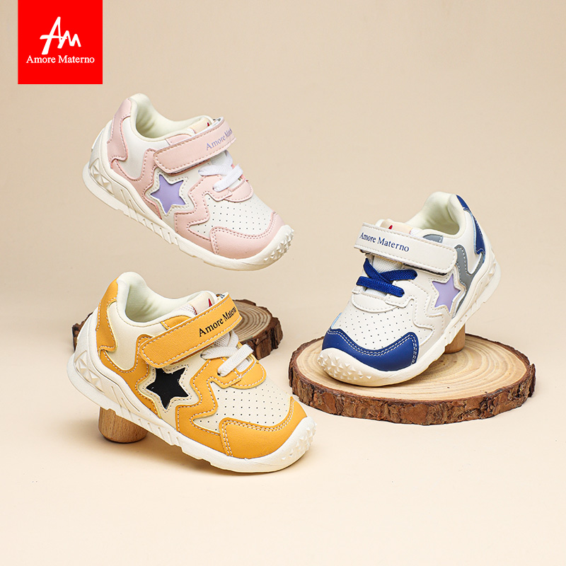 AM童鞋时尚透气男女童机能鞋9-28月宝宝防滑学步鞋2025年秋季新款