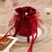 Барветный пакет-cinnabar красный [красная юбка] круглый дно