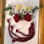 西家莫奈立体草莓水晶 精品弹夹 配流苏水晶