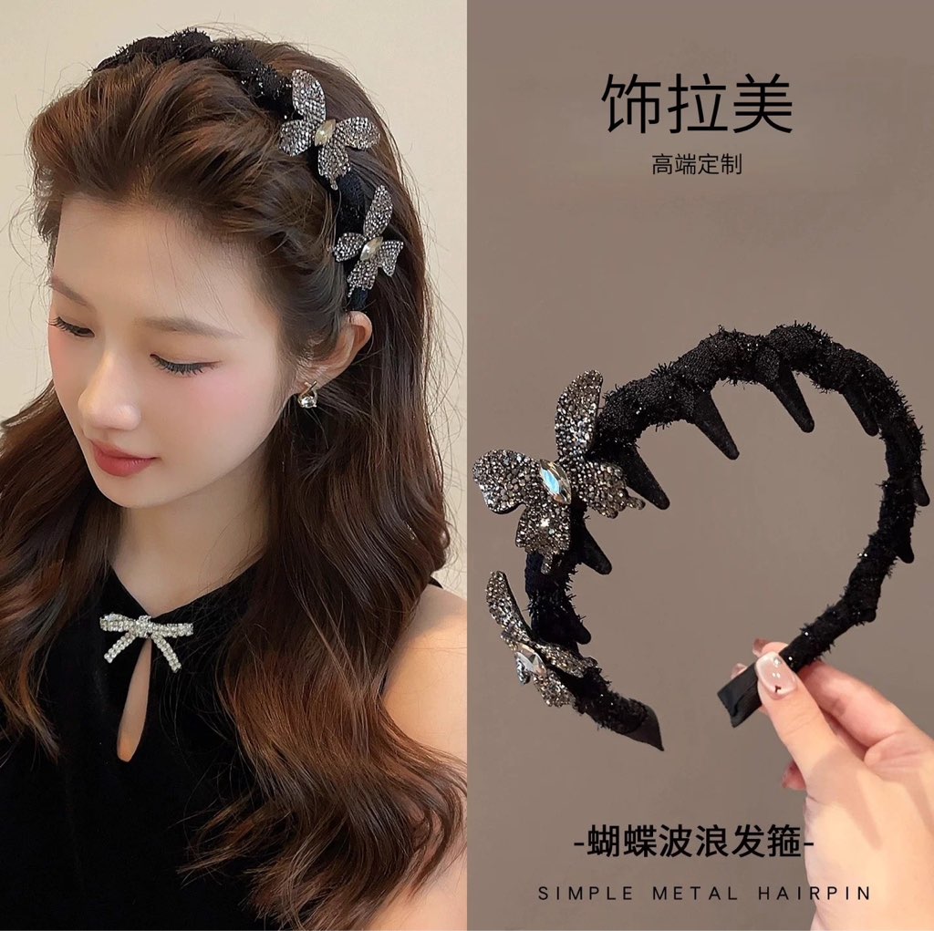 双蝴蝶品质U形高颅顶发箍