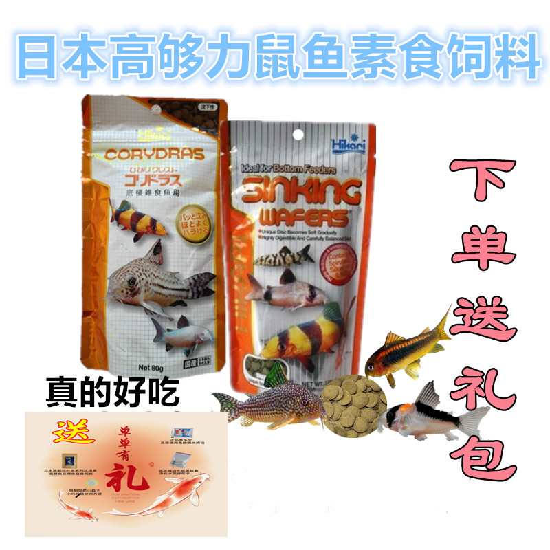 高够力三间鼠鱼异型鱼素食肉食沉底饲料六角龟类观赏虾类片状鱼食