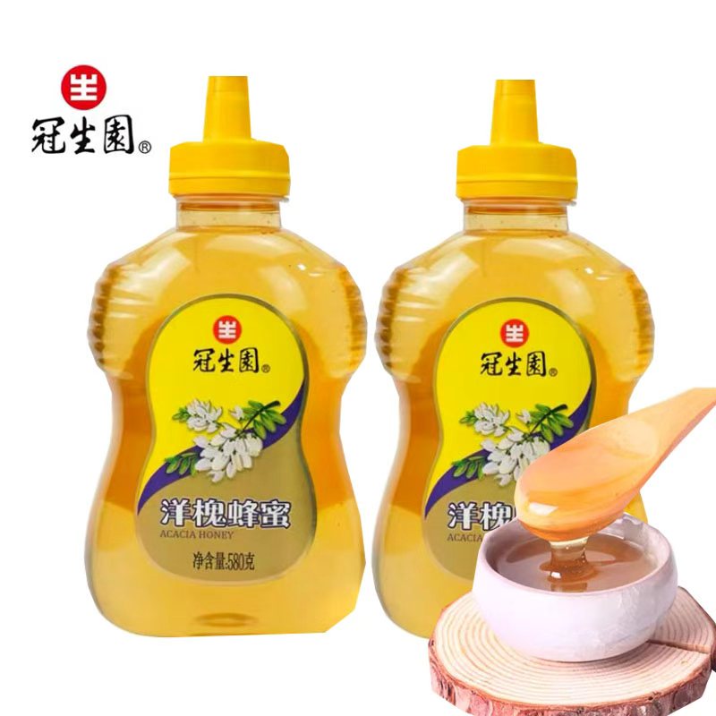 上海特产冠生园洋槐蜜580g农家土蜂蜜椴树蜜紫云英蜜冲调饮品包邮