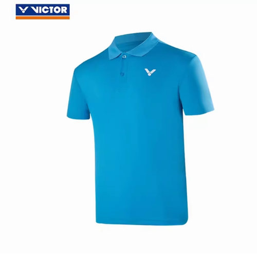 胜利VICTOR威克多羽毛球服男女同款训练T恤速干POLO翻领S-30035