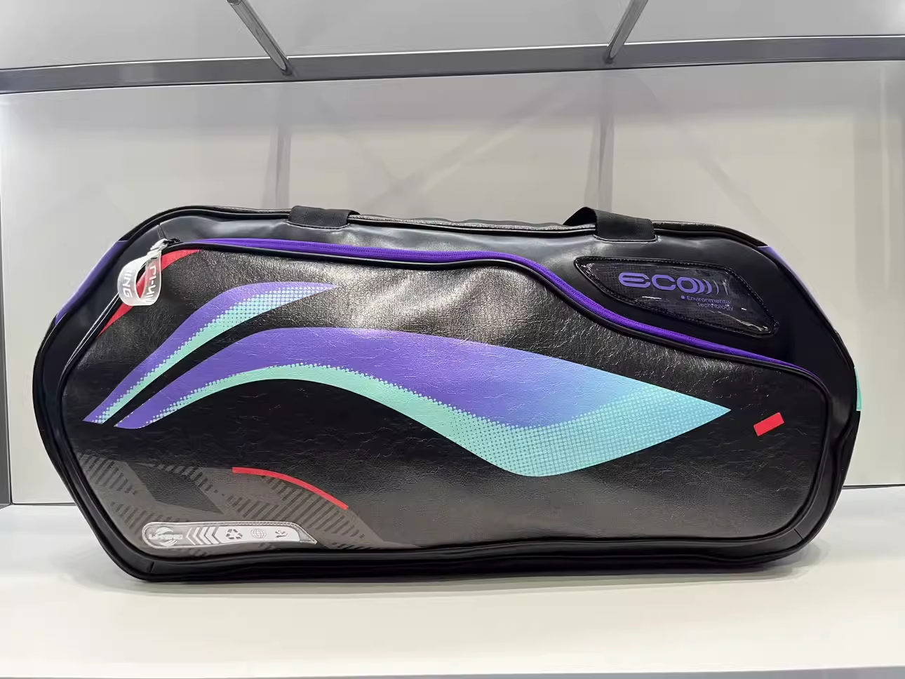 李宁新款羽毛球包矩形波