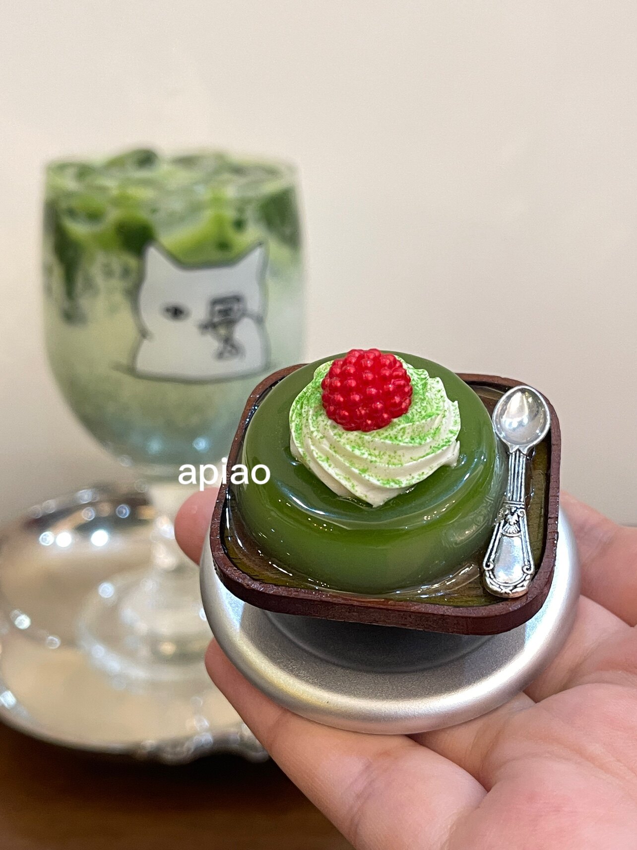 抹茶布丁磁吸手机支架