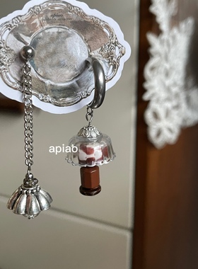 apiao原创手工制作「新中式灯饰灯具」复古耳饰耳钉