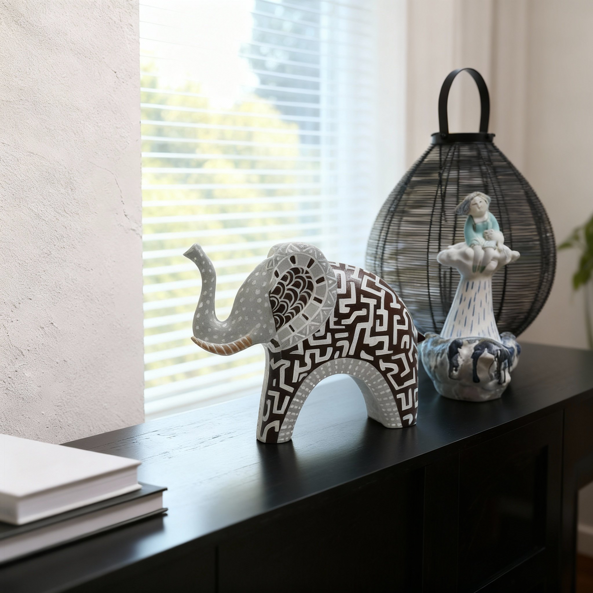 极简几何大象摆件树脂桌面装饰品书房手工创意礼物,家居饰品,装饰摆件,淘宝优惠券,粉丝福利购,淘宝优惠卷