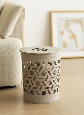 民族风几何镂空圆筒包落地摆件