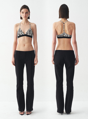 Sans Frontieres 豹纹/斑马纹 原创印花度假美背三角杯内衣