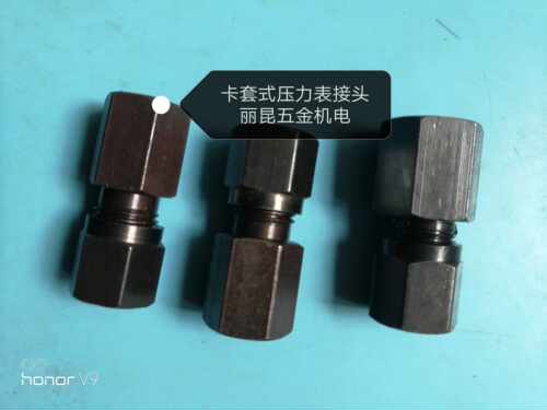 GB/T3751卡套式压力表管接头(内丝)10x1一6#(12x1.25)卡6mm钢管
