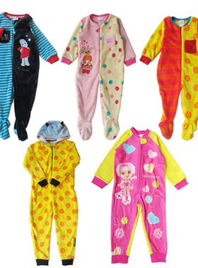 Y170722宝宝可爱连体睡衣男童女童卡通连体衣冬季保暖连体爬服