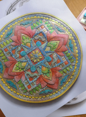 坛城曼陀罗涂色画3d立体视觉DIY