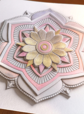 曼陀罗涂色画3d立体画视觉DIY