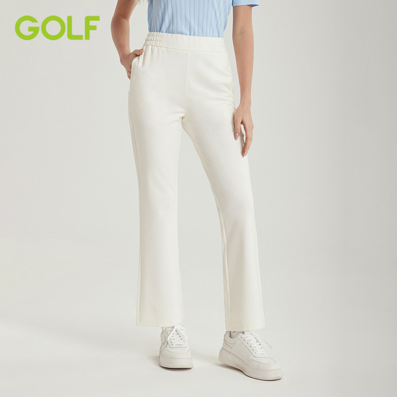 GOLF高尔夫弯刀女裤25春夏新款高腰休闲裤通勤百搭微喇运动长裤女,女装/女士精品,休闲裤,淘宝优惠券,粉丝福利购,淘宝优惠卷