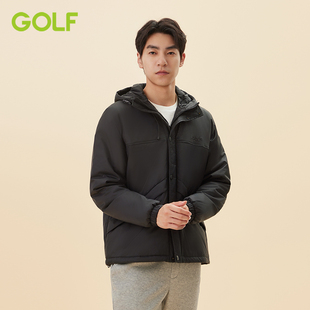 GOLF 棉服男 高尔夫秋冬连帽棉服休闲宽松全开襟拉链简潮保暖短款