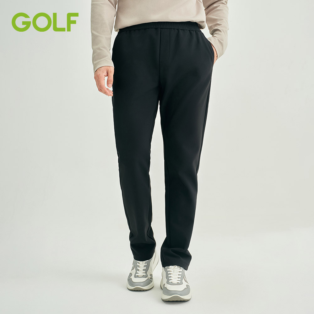 GOLF高尔夫男裤秋冬新款抽绳修身防风保暖长裤通勤时尚休闲裤男