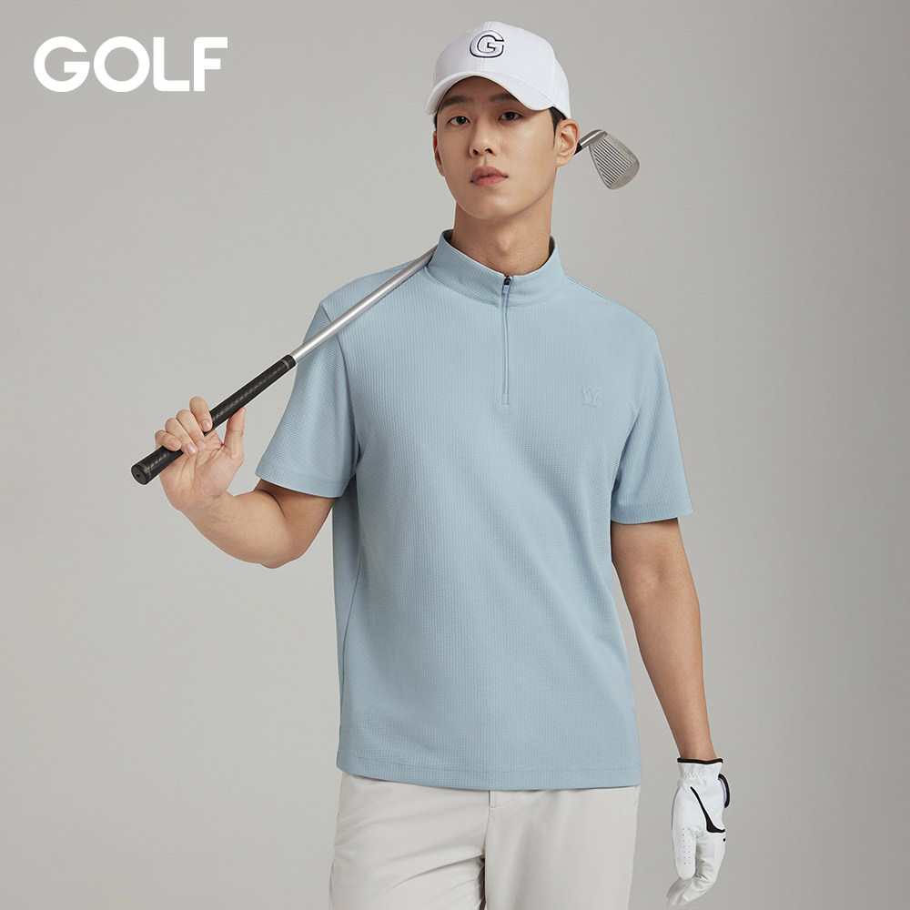 GOLF高尔夫2026年新款短袖T恤男夏季透气半拉链通勤户外运动上衣
