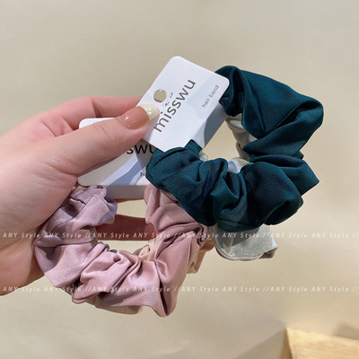 发绳缎面法式简约小肠圈头绳少女