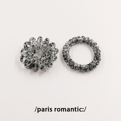 韩国套装发绳电话线透明点点树脂