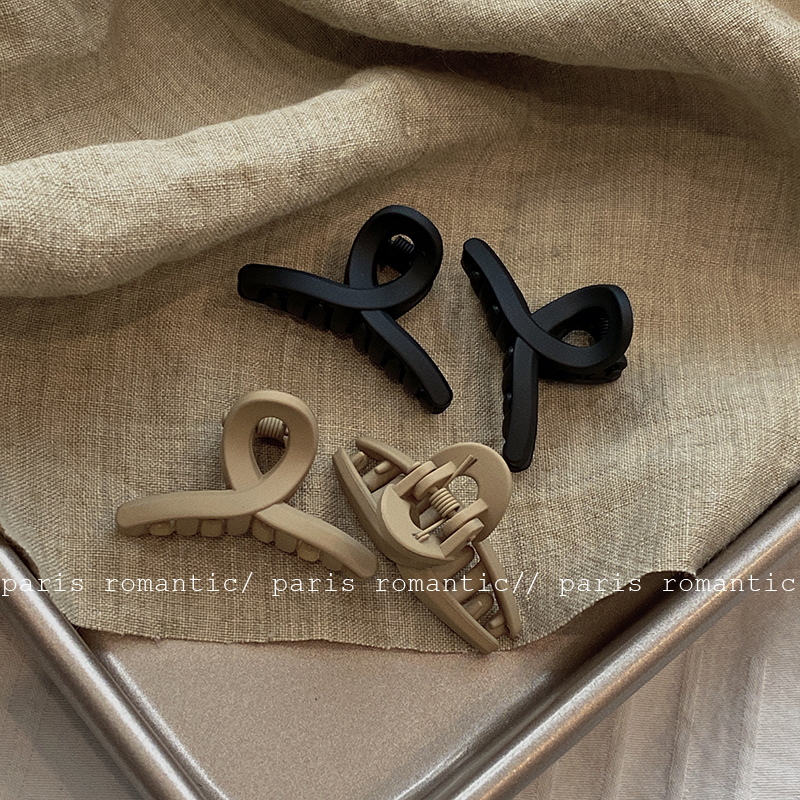 小抓夹磨砂公主头交叉鲨鱼夹一对