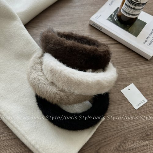 秋冬加厚糯叽叽毛绒发箍头饰发卡