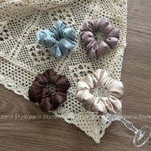 法式 缎面真丝感亲肤枕头发圈女高弹力头绳充棉大肠圈中号扎头发绳