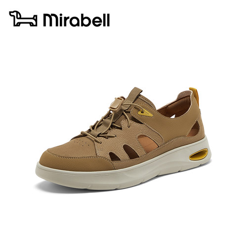 Mirabell2026夏新款复古工装风镂空休闲鞋气垫减震男鞋B8L04BK6
