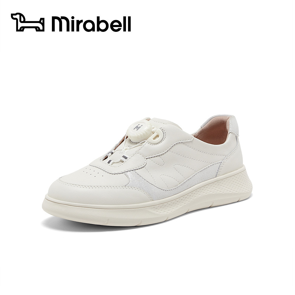 Mirabell2026春季新款女鞋商场同款免系带小白鞋女休闲鞋B6P32AM6