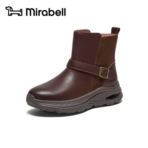 Mirabell2026冬季新款女短靴复厚底加绒保暖休闲工装女鞋A4H28DD6