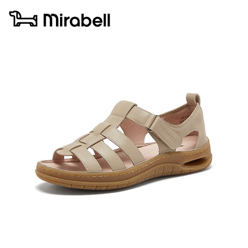 Mirabell2026夏复古镂空罗马凉鞋女浅百搭气垫缓震软底B8J04BL6
