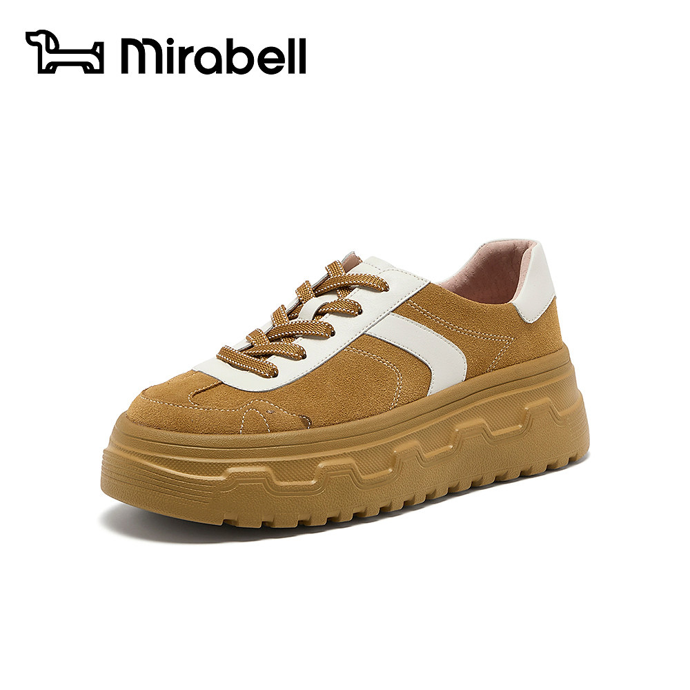 Mirabell2026秋季新款德训鞋女松糕厚底防滑休闲老爹鞋U3U07CM6图片
