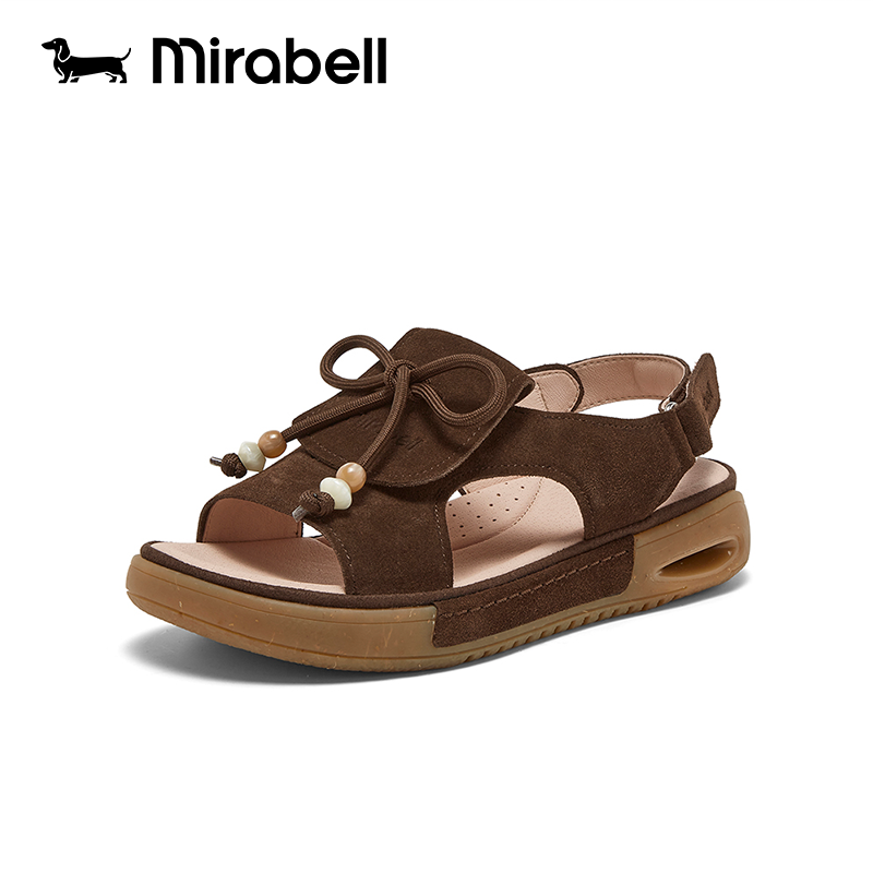 Mirabell2026夏新款厚底凉鞋女复古休闲软木底防滑沙滩鞋B8K25BL6