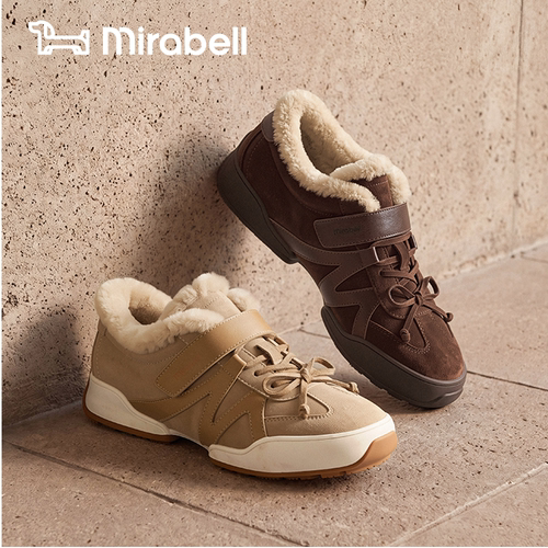仿生-呼吸鞋Mirabell2026秋新款加绒女鞋复古防滑户外休闲鞋Q2T10
