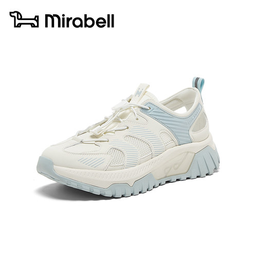 Mirabell/美丽宝夏季新款女鞋网面百搭休闲女鞋皮运动凉鞋女