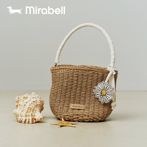 MIRABELL美丽宝2026夏小雏菊草编包女度假风编织手提包BUC19BX6