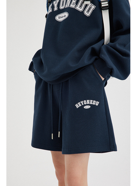 od灰色运动短裤女夏季复古美式休闲高腰裤子宽松阔腿五分卫裤中裤