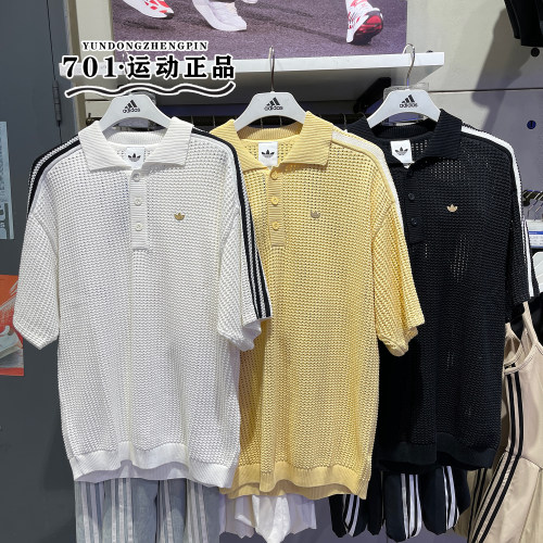 阿迪达斯三叶草男女同款运动短袖