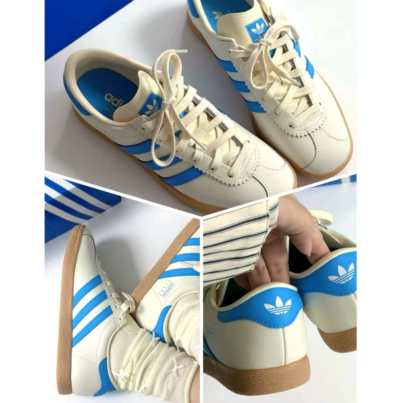 Adidas三叶草男女鞋STADT轻便T字头低帮舒适休闲板鞋德训鞋JR9566