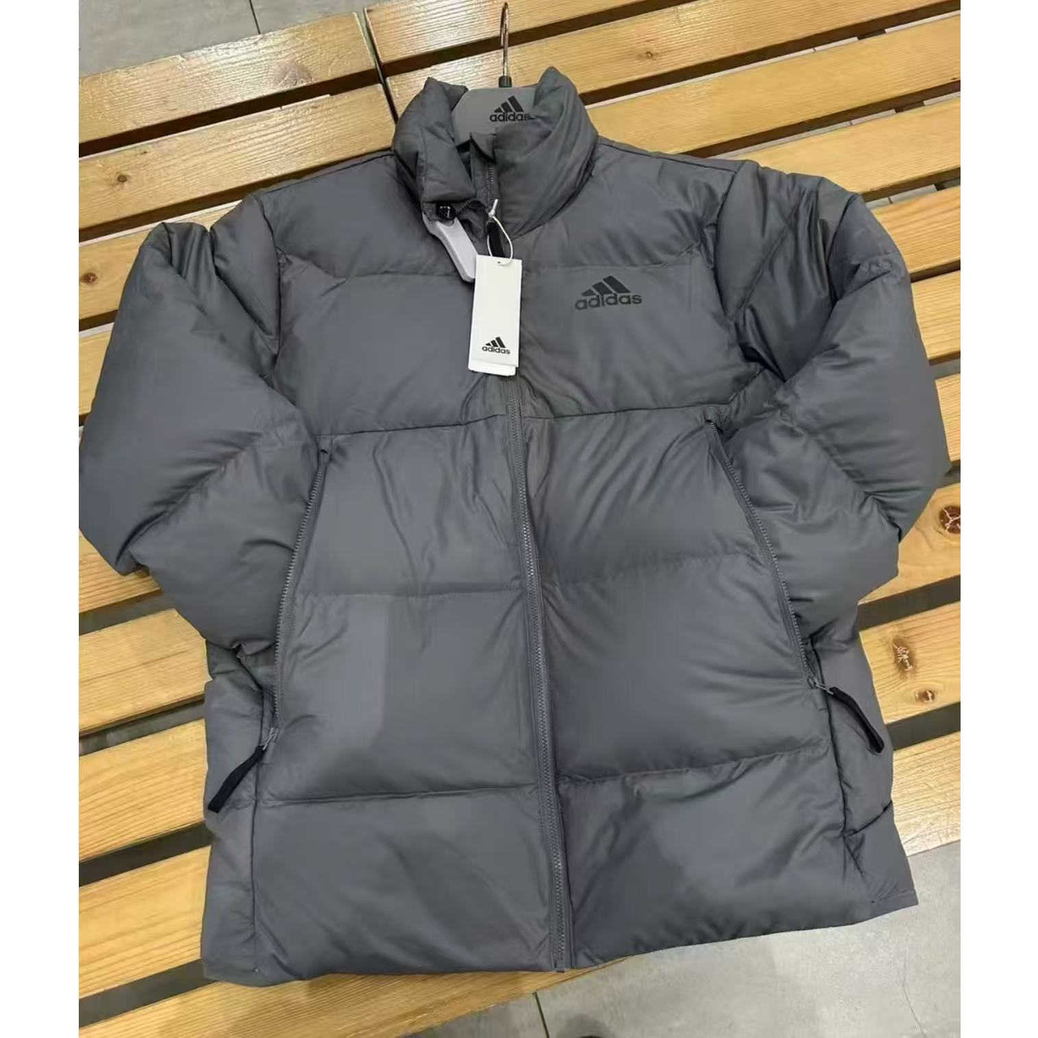 阿迪达斯男女简约保暖羽绒服外套