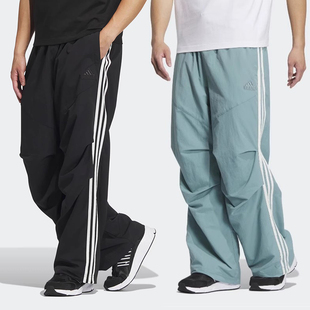 正品 三条杠梭织透气休闲长裤 JI8644 8642 ADIDAS阿迪达斯男子伞裤